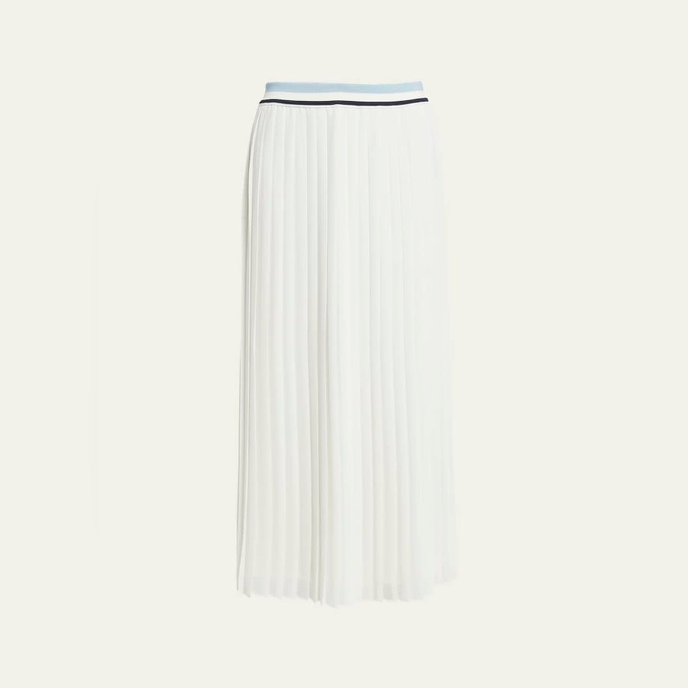 NWT MONCLER Pleated Midi Skirt Sz 44 US 12 Retail $925
